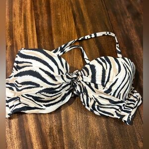 Shade and shore Zebra print bikini top 34D